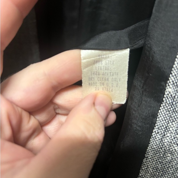Neiman Marcus 100% silk Blazer Gray Tweed Career Jacket Plus Size 18W - Picture 4 of 5